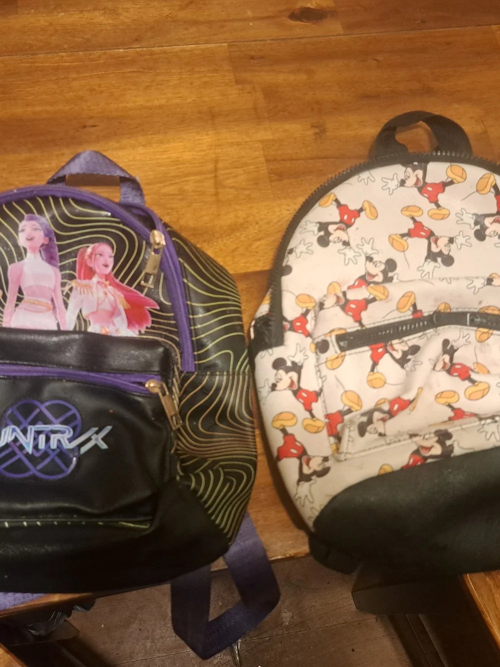 Purple and Black K/DA Kids Backpack - Stylish Gaming Design
